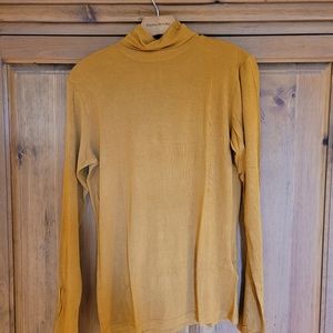 Jersey Mustard Turtleneck